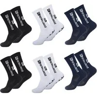 Mutig Sportsocken 6 Paare Fußball Socken, 39-46 Fußballsocken Anti Rutsch Grip Fußball (Socken Sportsocken für Herren Damen Fussball Basketball Laufen, Sportsocken Fußball Anti Rutsch Grip Fußball Socken) für Wanderungen,Radtouren,Ballspiele,Laufen,W