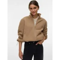 Vero Moda Fleecejacke VMJANNIE LS FLEECE ZIP JACKET EXP aus Polyester, normale Passform, mit elastischem Bund, pflegeleicht