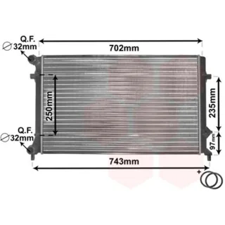 Van Wezel Wasserk?hler Audi A3 Seat Altea Skoda Octavia VW Golf 5 6