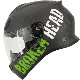 Broken Head Racing-Helm BeProud Light Carbon Grün - Limited Edition