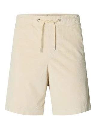 SELECTED MEN - SLMREGULAR-JACE CORDUROY SHORTS NOOS Fog - Gr. - S