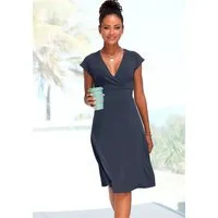 LASCANA Jerseykleid aus bügelfreier Ware elegantes Sommerkleid aus Jersey, Strandkleid, taillenbetontes Kleid