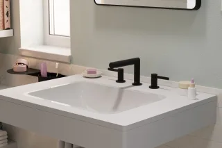 Hansgrohe 3-Loch Waschtischarmatur 100 Zesis S mit Zugstangen-Ablaufgarnitur Mattschwarz,74733670 74733670