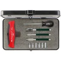 Drehmoment-Schraubendreher mit Quergriff Set TorqueVario-S T schwarz/rot, 12-teilig, 5 bis 14 Nm