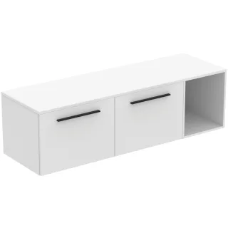 Ideal Standard Möbel-Set 160cm i.life B 2 Auszüge 1 off.Fach Gr.Schwarz Weiß matt, T5841DU T5841DU