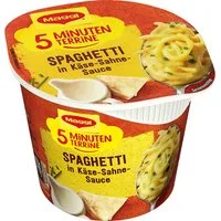 MAGGI Fertiggericht, Maggi 5 Minuten Terrine Spaghetti in cremiger Käse Sahne Sauce 62g