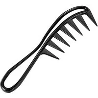 LABUYI Lockenkamm Lockenkamm breite Zähne antistatisch Schwarz 19 x 6cm - Styling Kamm