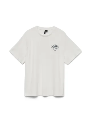 VERO MODA - VMVERA CATY SS TOP BOX JRS Snow White - Gr. - XL