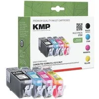 KMP Tintenpatrone (Set ersetzt Canon PGI-520BK und CLI-521C/M/Y)