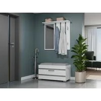 Raumhirsch Furniture Schuhschrank Garderoben-Set (Schuhschrank und 6 Kleiderhaken mit Spiegel) verschiedene Farben und Größen