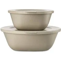 KOZIOL Frischhaltedose Frischhaltedosen-Set CONNECT BOX SET KOPENHAGEN, Kunststoff, (Set, 2-tlg., 2 Dosen mit Deckel), Vorratsdosen 0,7 Liter 1,3 Liter