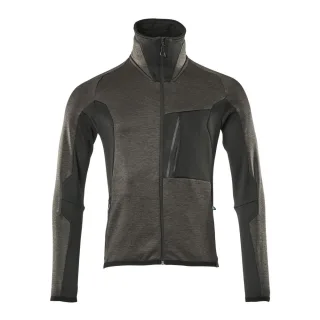 MASCOT Fleecepullover mit Reißverschluss ADVANCED Dunkelanthrazit / Schwarz XXL - 17103-316-1809-2XL