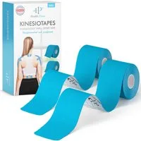 Health Press Kinesiologie-Tape 2 Rollen Profi Physio Tape & Sporttape Hautfreundlich (5cm x 5m) DERMATEST: SEHR GUT