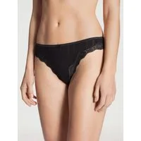 CALIDA Slip Etude Toujours Nadelstreifen-Optik, florale Spitze, Regular-Cut, Jacquard, elastisch