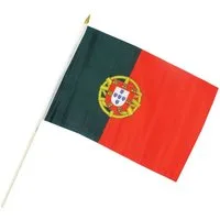 ELLUG Flagge Fahne 30 x 45cm mit Holzstab Höhe 60cm Handfahne Banner Fan
