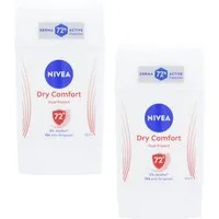 Nivea Deo-Stift 2 x NIVEA Dry Comfort 72h Anti Transpirant Deo Stick je 50ml Deodorant