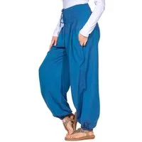 KUNST UND MAGIE Haremshose Kunst&Magie Damen Pluder-/Haremshose Sommerhose Hippie Wellness Yoga