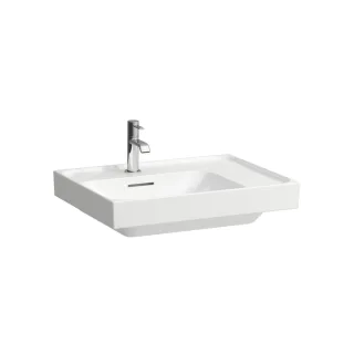 LAUFEN Waschtisch MEDA 460x600x160 Ablage rechts 3 Hl. o.Ül. Weiß, H8171110001581 H8171110001581