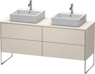 Duravit XSquare Konsolenwaschtischunterbau bodenstehend Taupe Supermatt 1600x548x778 mm - XS4927B838 XS4927B8383