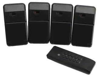 MUMBI Funksteckdosen-Set 24280, schwarz, Outdoor, 4 Steckdosen