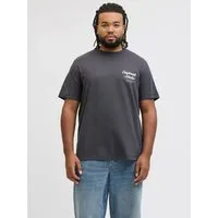 Jack & Jones PlusSize Kurzarmshirt JORNORREBRO TYPO TEE SS CREW NECK PLS Baumwolle, regular fit