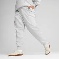 PUMA Trainingshose ESS SMALL NO 1 LOGO STANDARD HIGH-WAIST SWEATPANTS FL CL aus Baumwollmischung, mit seitlichen Eingrifftaschen, mit hohem Bund