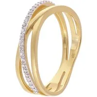 trendor Goldring 68452, Damenring Gold 333/8K Zirkonia-Ring