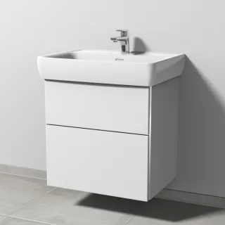 Sanipa 3way Waschtischunterbau zu Laufen Pro A Waschtisch mit 2 Auszügen, Weiß-Soft BR75743