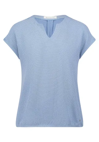 Betty & Co - Casual-Shirt Blau/Weiß - Gr. - M