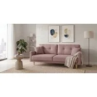 OTTO home 3-Sitzer TRIPLO optionale Schlafsofa mit Bettkasten, Maße B/T/H: 215/100/89 cm, Wahlweise Bettfunktion - Liegefläche 145x191 cm, Rücken-, Zierkissen