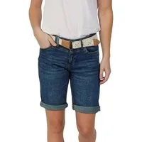 DENIMFY Jeansshorts Damen Shorts DFLena Regular Fit Bermudashorts mit Gürtel