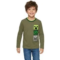 Minecraft Langarmshirt Minecraft langarm T-Shirt 6-12 Jahre Jungen + Mädchen Minecraft Kinder langarm T-Shirt