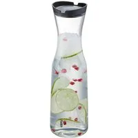 GEFU Karaffe SMARTLINE, (2-tlg), mundgeblasenes Borosilikatglas, aromasicherer Deckel