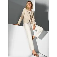 MADELEINE Kurzblazer Kurzblazer mit Wabenmuster Strukturblazer mit Reverskragen, Knopfverschluss, Taschen und Langarm