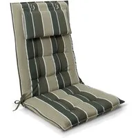 Beautissu Hochlehnerauflage Premium Hochlehner Auflage Kopfpolster Sun Sun-HL, 120x50cm, Grün, Mit Kopfpolster, rutschfest & robust – Befestigungsbänder, UV 5