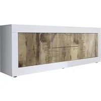 Home affaire Lowboard Basic Breite 210 cm, TV-Board 2 Türen, 2 Schubkästen, TV-Schrank, Metallgriff, moderne Rahmenoptik, viel Stauraum, Farbauswahl
