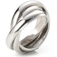 Kingka Fingerring Wickelring 3 in 1 Edelstahl Ring Set, silberfarben, Zu Shirt, Hoodie, Jeans, Sneaker! Büro, Urlaub, Party, Geschenkidee