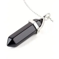 LAVISA Kette mit Anhänger LAVISA Obelisk Edelstein Halskette silber, echte Kristalle, Naturstein, Edelstein Halskette Schmuck Kristall Naturstein Edelsteinkette