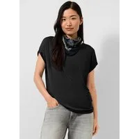 QS Kurzarmshirt T-Shirt T-Shirt aus Lyocellmix