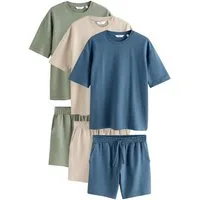 Next Pyjama 3er-Pack strukturierte Jersey-Schlafanzüge (6 tlg)