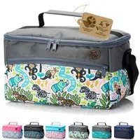 BambiniWelt by Rafael K. Aufbewahrungstasche Tasche für Toniebox Tigerbox für Musikbox Hörwürfel Innenfächer, innere Fächer dank Klettband frei verstellbar