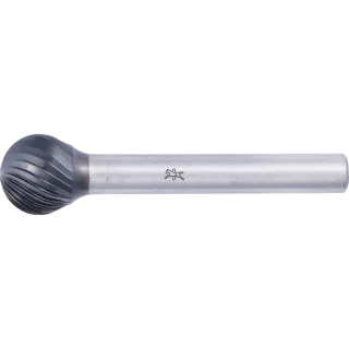 PFERD TOOLS Hartmetall Hochleistungsfrässtift Kugel KUD Ø 12x10mm Schaft-Ø 6mm Z3 HICOAT beschichtet universal mittel - 21112807