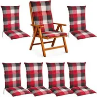 BURI Hochlehnerauflage Hochlehner Auflagen Stuhlauflagen Sitzkissen 117x49x6 Stuhlpolster, (6 St)
