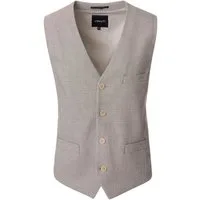 VENTI Anzugweste VENTI Herren Anzugweste FORMAL V-Neck Polyestermix Hellbraun
