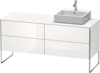 Duravit XSquare Konsolenwaschtischunterbau bodenstehend Weiß Hochglanz 1600x548x778 mm - XS4924R2222 XS4924R2222