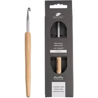 KnitPro Häkelnadeln KnitPro NATURAL Aluminium Häkelnadel, Garnhäkelnadel mit Holzgriff, Birkenholzgriff, Aluminium, 0,5-12 mm