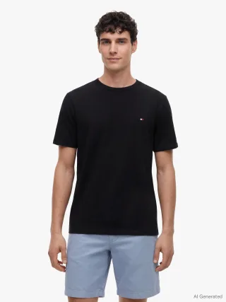 SEASONALESS SLUB REGULAR TEE Black - Gr. - L