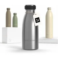 LARS NYSØM Thermoflasche Ren, Isolierflasche mit Vakuum Isolierung: 12h heiß / 24h kühl