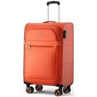 Verage Koffer Weichschalenkoffer, Leicht Reisekoffer mit Zahlenschloss, 4 Rollen, Stoffkoffer, Handgepäck/Set 3-teilig, 56/66/76cm,47/77/109L