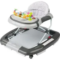 ib style Lauflernhilfe Little World Babywalker Grau, Lauflernwagen mit Schaukelfunktion & elektronischem Spielelement